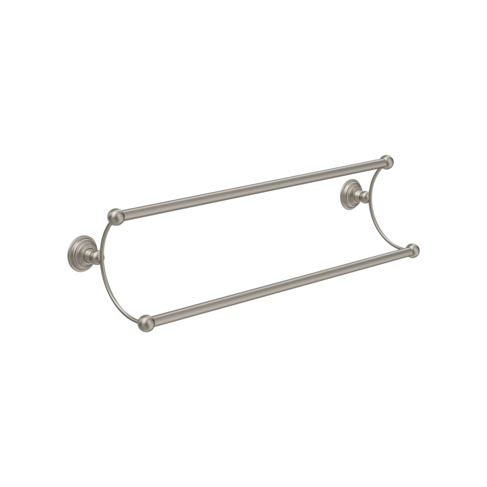 Cutout image of Crosswater Belgravia Brushed Nickel Double Towel Rail